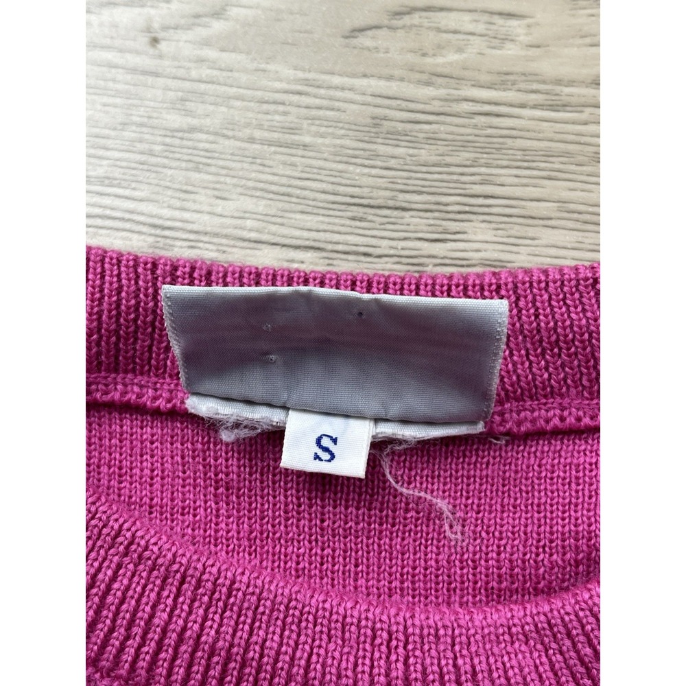 Vintage Meister Sweater Women's Size Small New Wool Stripe Ski Pink Retro - Picture 3 of 9